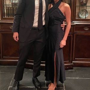 Marissa Satin Halter Neck Midi small